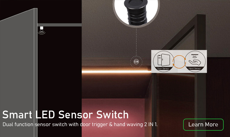 door hand 2 in 1 led sensor switch